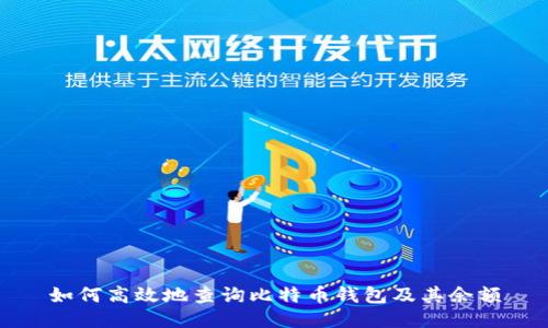如何高效地查询比特币钱包及其余额